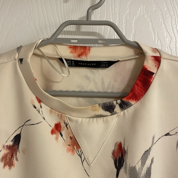Zara Floral Top Size M - Picture 2 of 7